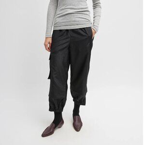 Black Crispy Nylon Wilt Pull On Jogger Size MR